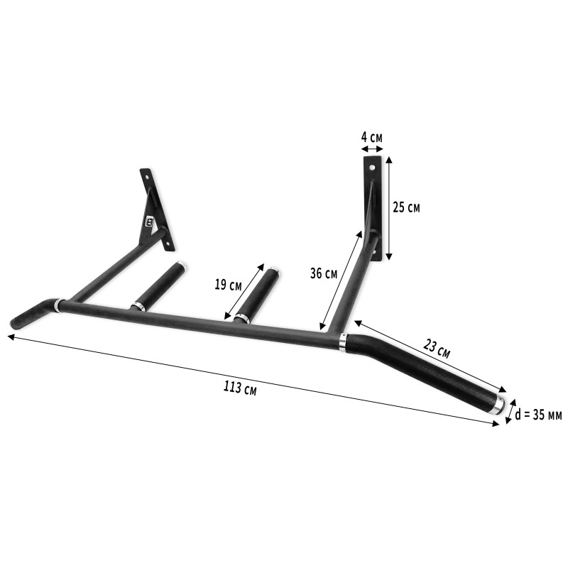 Турник на стену EasyFit ChinUP черный