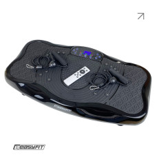 Віброплатформа EasyFit VibroStep Max (еспандери в комплекті), 10 програм, Bluetooth, USB, чорний