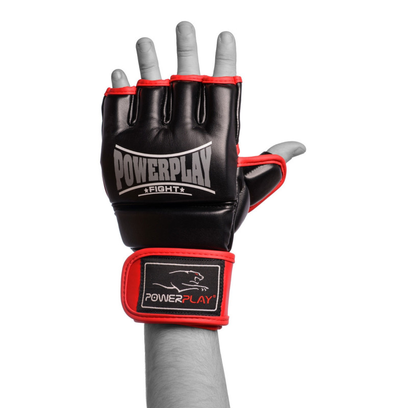 Рукавиці для MMA PowerPlay 3058 Чорно-Червоні M