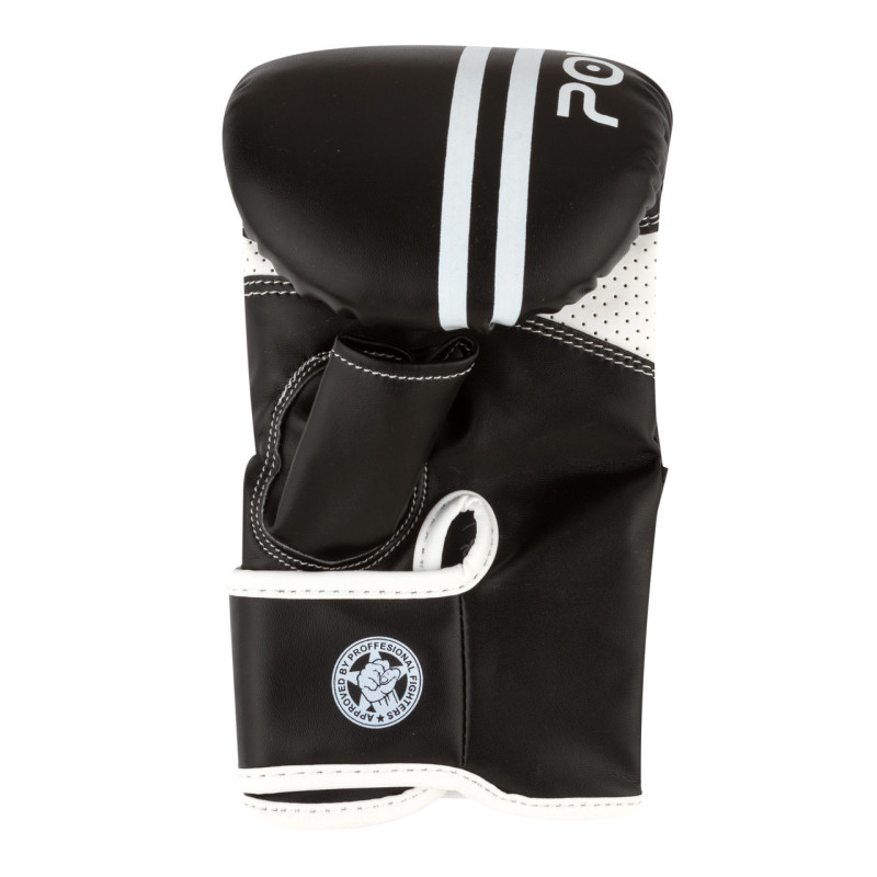 Снарядные перчатки PowerPlay 3025, PU, пенный наполнитель, черно-белый, размер M, анатомическая форма, капа в комплекте