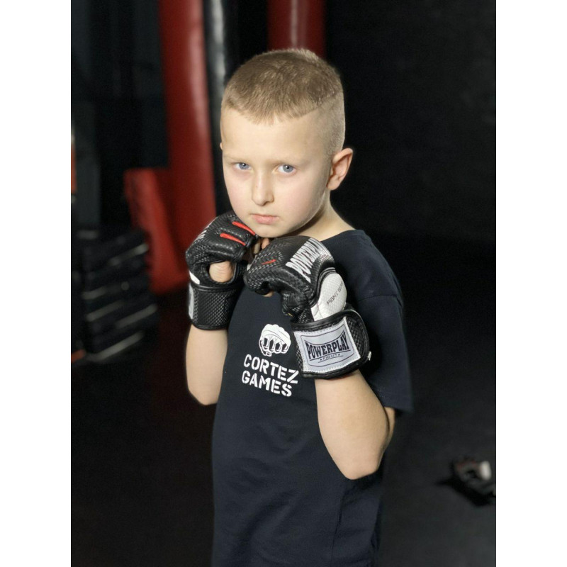 Рукавиці для MMA PowerPlay 3075 Чорні-Білі M
