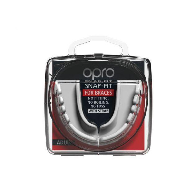 Капа боксерська OPRO Snap-Fit FOR BRACES White (art.002318004)