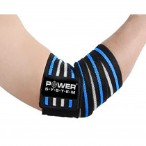 Бинти на лікоть Power System PS-3600 Elbow Wraps Blue/Black (пара) Бинти на лікоть Power System PS-3600 Elbow Wraps Blue/Black (пара)