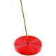 Качеля детская (тарзанка) DISK WCG для детской площадки, Длина 115-190 см (регулируемая), Диаметр диска 28 см, Пластик, Красный