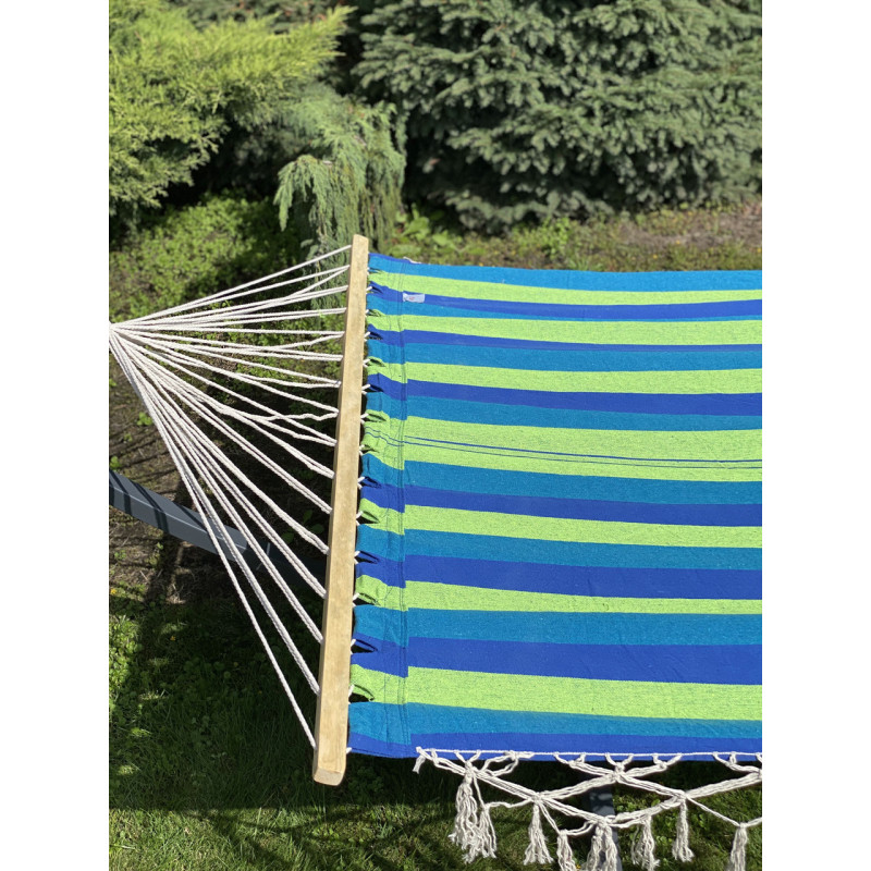 Двомісний гамак з планкою BALI Зелений XXL 200х150 WCG