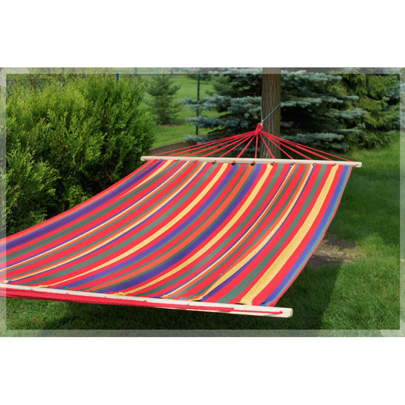 Одномісний гамак RIO XL Кольоровий 200х100 з планкою WCG