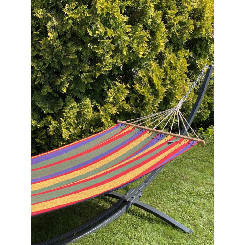 Одномісний гамак RIO XL Кольоровий 200х100 з планкою WCG
