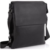 Кожаный мужской мессенджер Tiding Bag черный