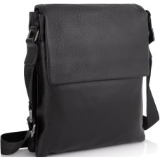 Кожаный мужской мессенджер Tiding Bag черный