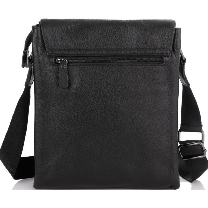 Кожаный мужской мессенджер Tiding Bag черный