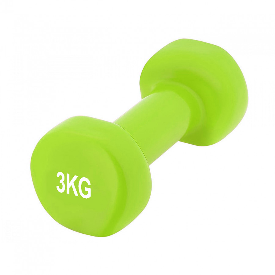 Гантелі вінілові PowerPlay 4125 Achilles 2*3 кг. Зелені (пара - 2шт.)