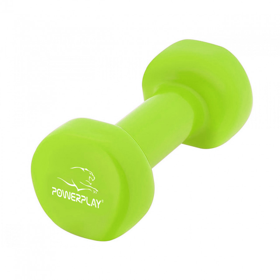Гантелі вінілові PowerPlay 4125 Achilles 2*3 кг. Зелені (пара - 2шт.)