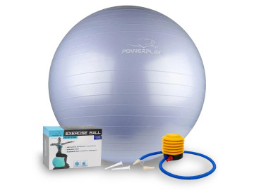 М'яч для фітнесу (фітбол) PowerPlay 4001 Ø75 cm Gymball Sky Blue + помпа