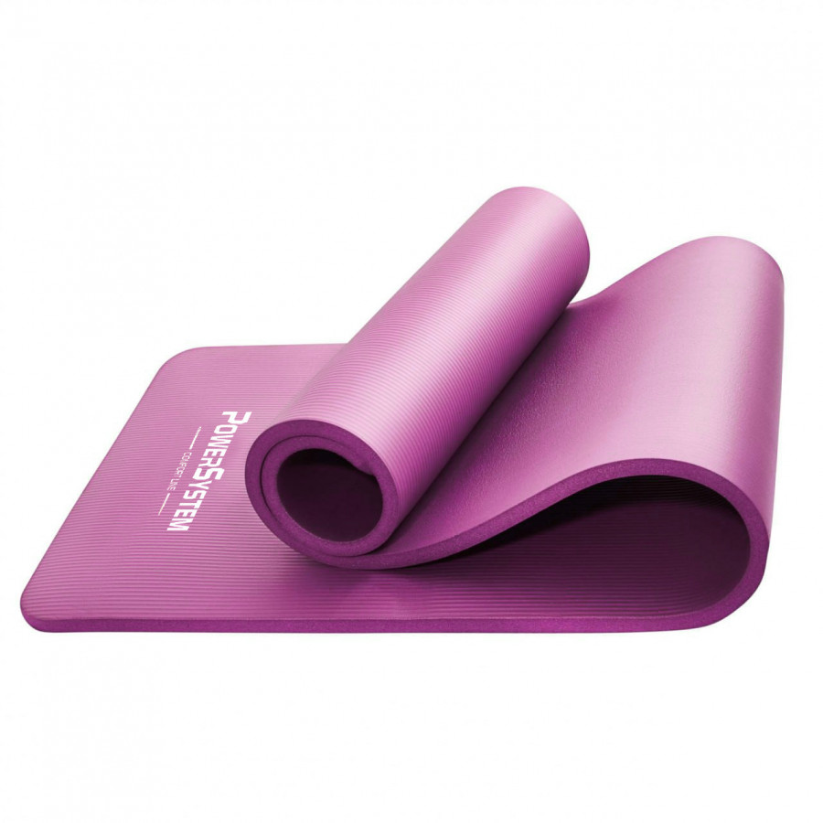 Килимок для йоги та фітнесу Power System PS-4017 NBR Fitness Yoga Mat Plus Pink (180х61х1)