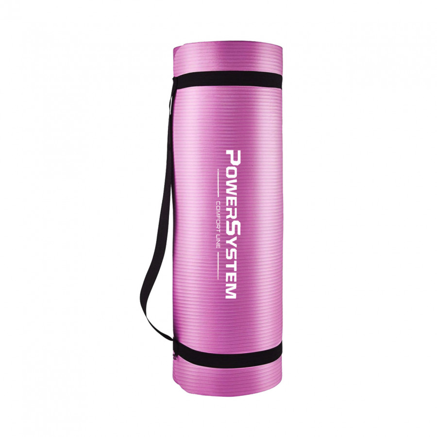 Килимок для йоги та фітнесу Power System PS-4017 NBR Fitness Yoga Mat Plus Pink (180х61х1)