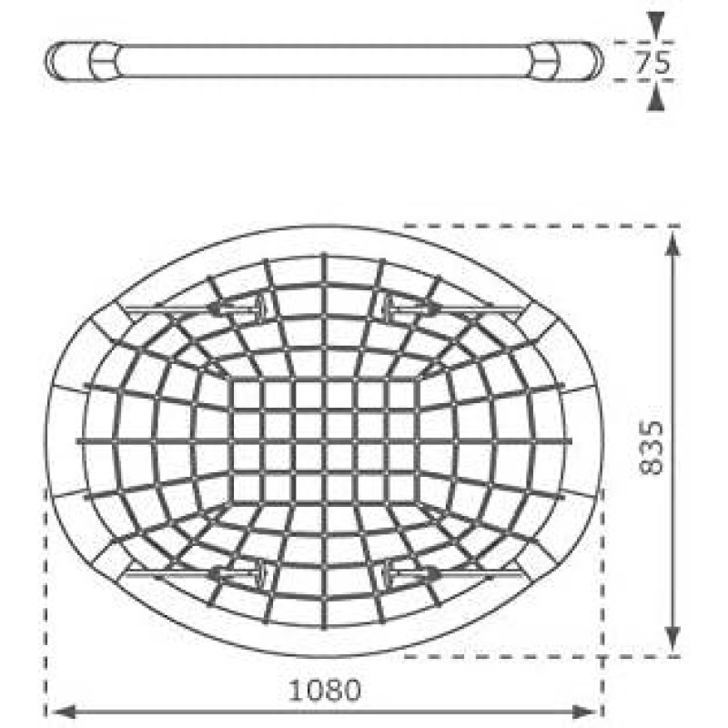 Гойдалка гніздо Elips WCG 108 х 83 см Black RED