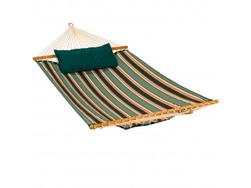 Гамак с планкой Siesta Green XXL 200х150 WCG Стеганая ткань + подушка