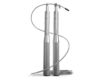 Скакалка швидкісна на підшипниках алюмінієва PowerPlay 4207 Elite Jump Rope Срібна (3m.)