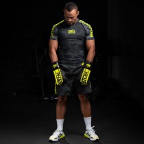 Боксерські рукавиці Phantom APEX Elastic Neon Black/Yellow 14 унцій (капа в подарунок)