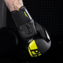 Боксерські рукавиці Phantom APEX Elastic Neon Black/Yellow 14 унцій (капа в подарунок)