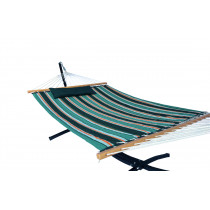 Гамак із планкою Siesta Green XXL 200х150 WCG Стьобана тканина + подушка Гамак із планкою Siesta Green XXL 200х150 WCG Стьобана тканина + подушка