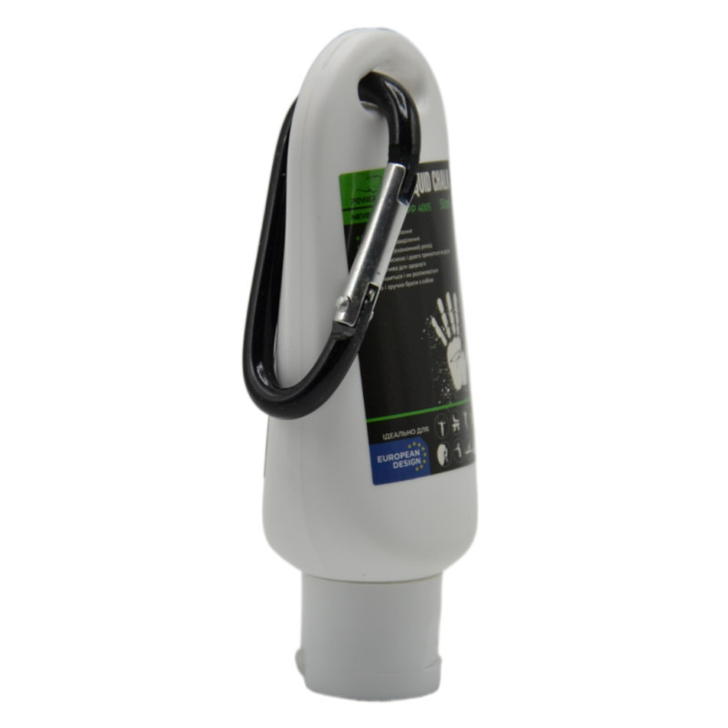 Магнезія спортивна рідка PowerPlay PP_4005 Liquid Chalk, Об'єм 50 мл, Пластикова пляшка з карабіном