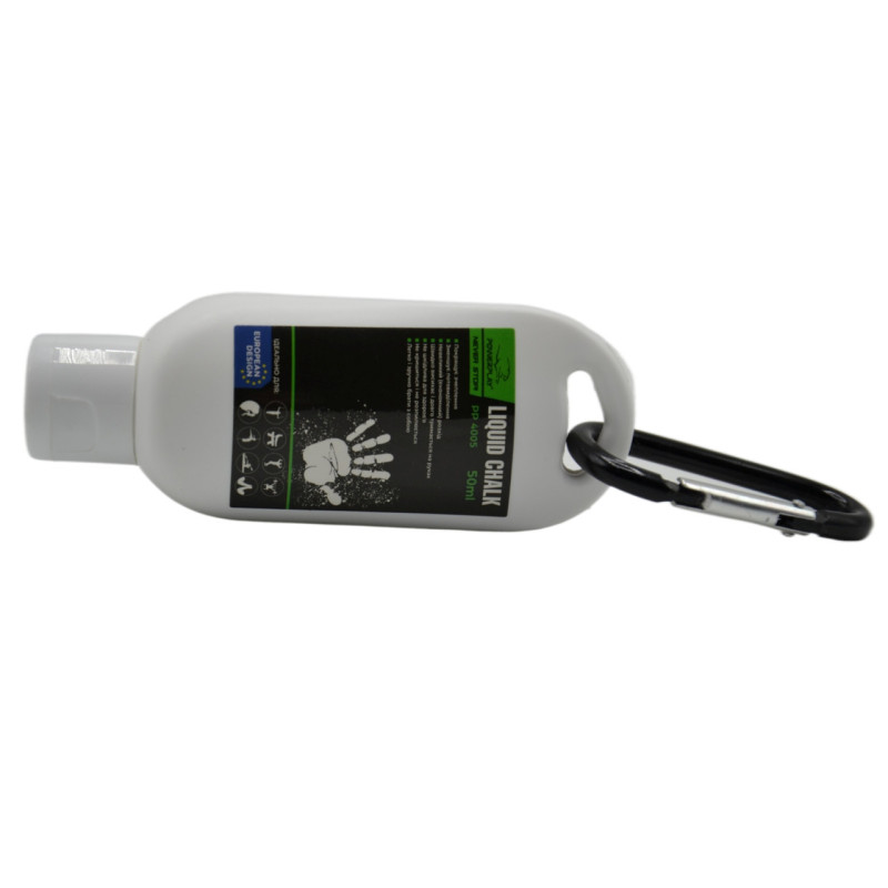 Магнезія спортивна рідка PowerPlay PP_4005 Liquid Chalk, Об'єм 50 мл, Пластикова пляшка з карабіном