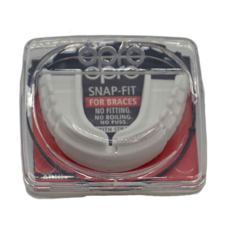 Капа боксерская OPRO Snap-Fit FOR BRACES White (арт.002318004)