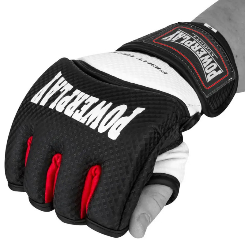 Рукавиці для MMA PowerPlay 3075 Чорні-Білі XS