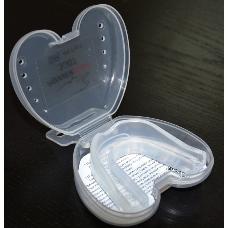 Капа боксерська PowerPlay 3306 JR дитяча (вік до 10) прозора з смаком м'яти