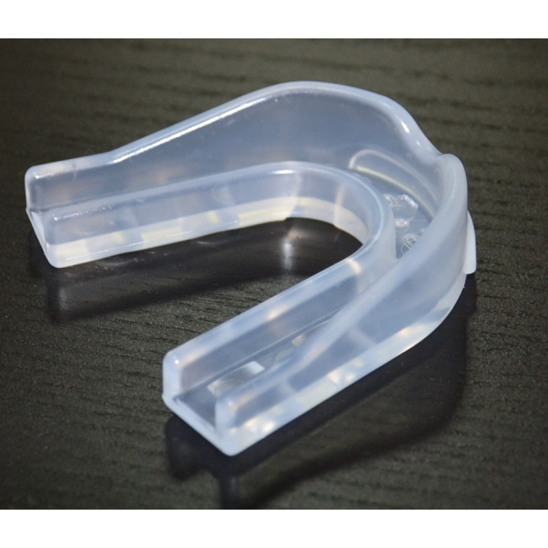 Капа боксерська PowerPlay 3306 JR зі смаком м'яти, Дитяча (вік до 10 років), Посадка: кип'ятіння+прикус, Термопластик, Прозорий