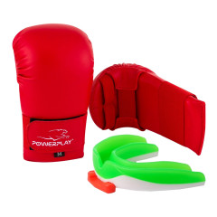 Перчатки для карате PowerPlay 3027 Красные L