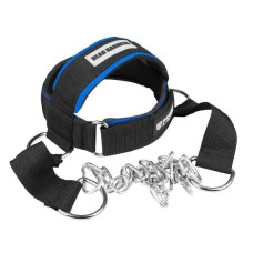 Тяга для шиї Power System PS-4039 Head Harness Black/Blue, Максимальная нагрузка 80 кг, Сталь, Нейлон, Черно-синий