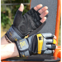 Рукавички для фітнесу MadMax MFG-880 Signature Black/Grey/Yellow XL Рукавички для фітнесу MadMax MFG-880 Signature Black/Grey/Yellow XL