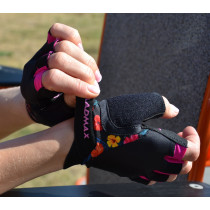 Рукавички для фітнесу MadMax MFG-770 Flower Power Gloves Black/Pink M Рукавички для фітнесу MadMax MFG-770 Flower Power Gloves Black/Pink M