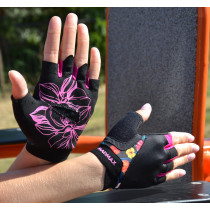 Рукавички для фітнесу MadMax MFG-770 Flower Power Gloves Black/Pink M Рукавички для фітнесу MadMax MFG-770 Flower Power Gloves Black/Pink M