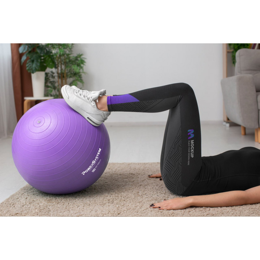 М'яч для фітнесу (фітбол) Power System PS-4012 Ø65 cm PRO Gymball Purple
