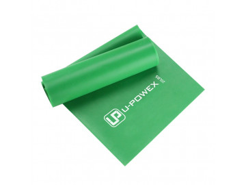 Стрічка-еспандер для фітнесу та реабілітації U-POWEX Fitness band 0.5мм. (9.1 кг) Green
