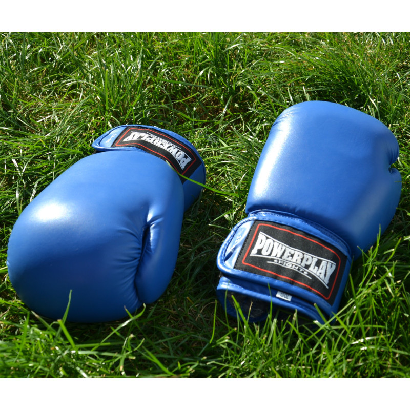 Боксерські рукавиці PowerPlay 3004 Classic Сині 14 унцій