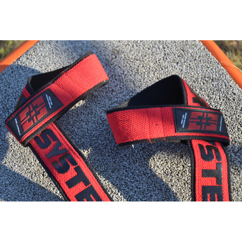 Лямки для тяги Power System PS-3401 Lifting Straps Duplex Black/Red