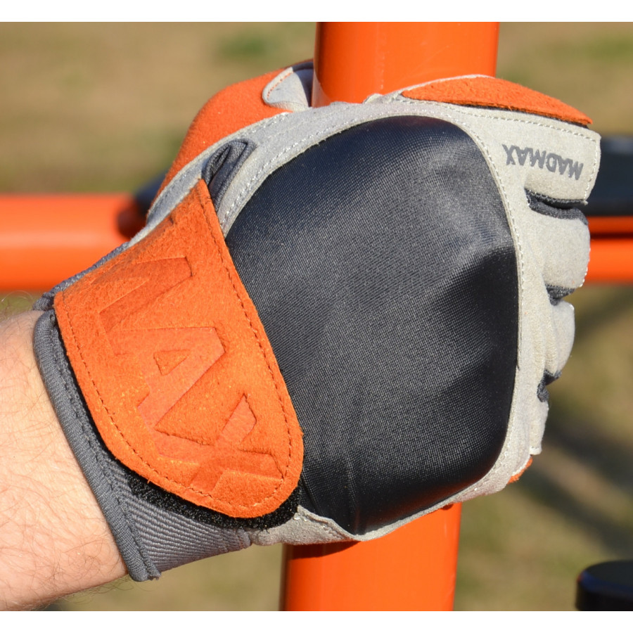 Рукавички для фітнесу MadMax MFG-850 Crazy Grey/Orange XXL