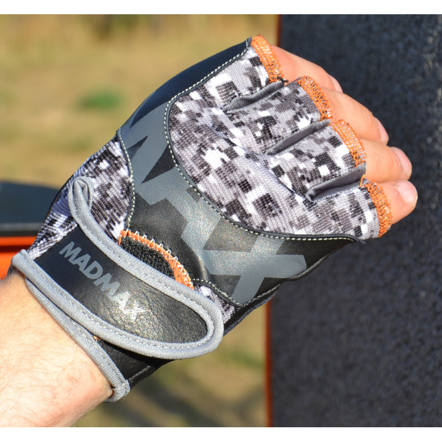 Рукавички для фітнесу MadMax MFG-831 Mti 83.1 Grey/Digital Camo XL