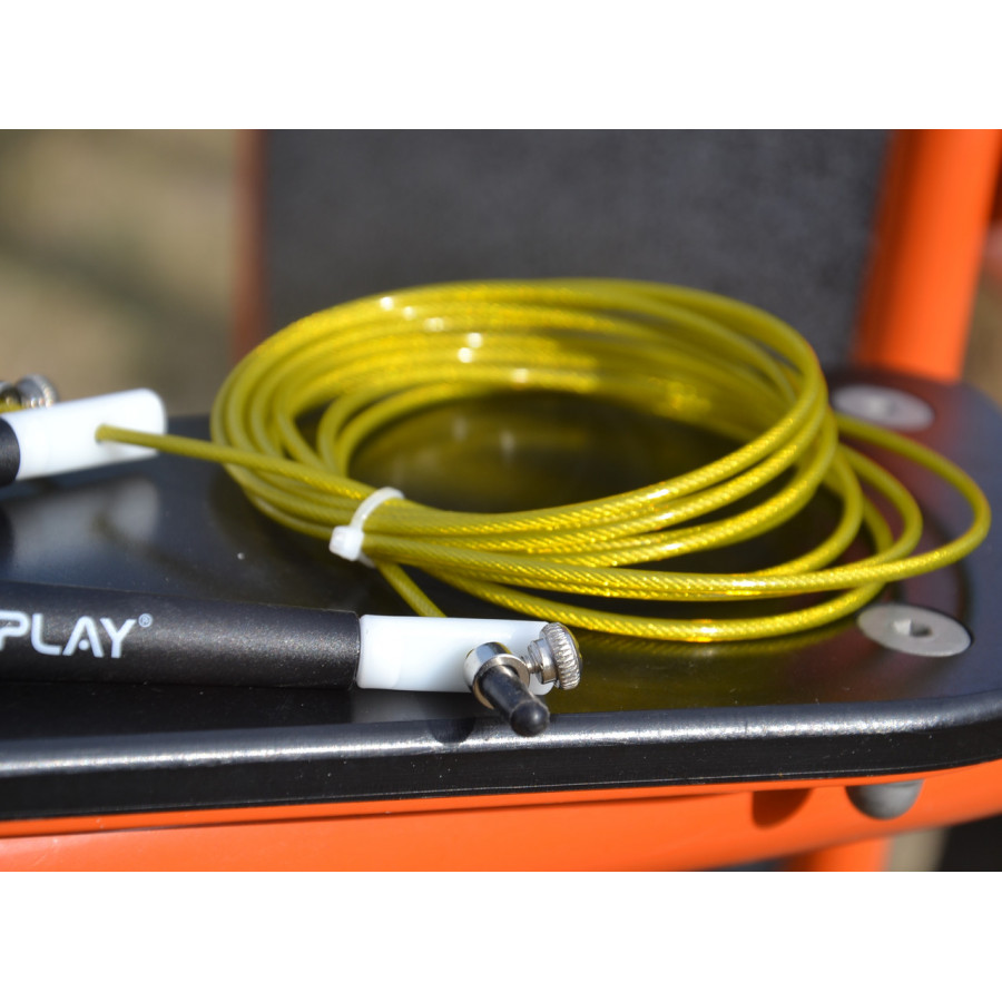 Скакалка швидкісна PowerPlay 4202 Ultra Speed Rope Жовта (2,9m.)