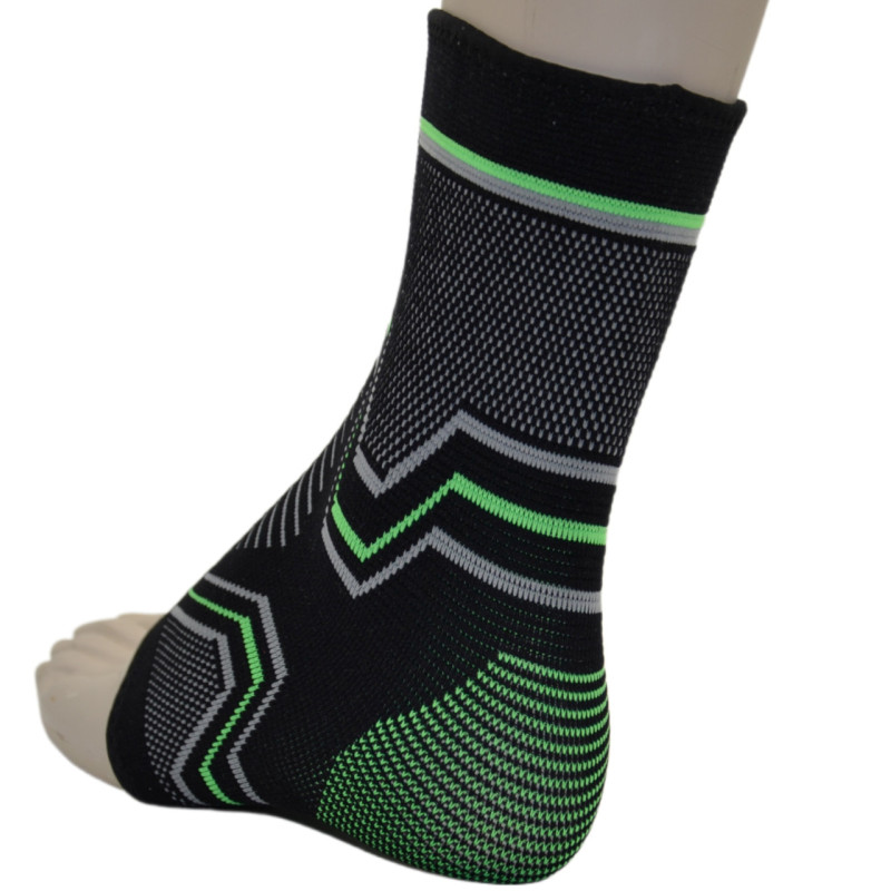 Бандажи на голеностоп PowerPlay 4100, Размер S/M, Хлопок, Эластан, Черные (пара)  