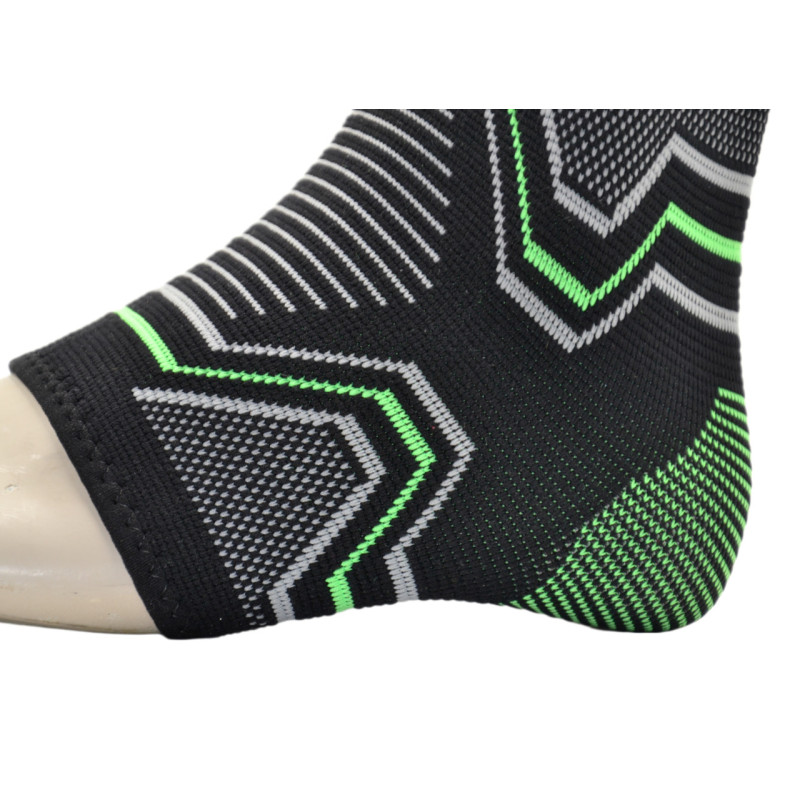 Бандажи на голеностоп PowerPlay 4100, Размер S/M, Хлопок, Эластан, Черные (пара)  