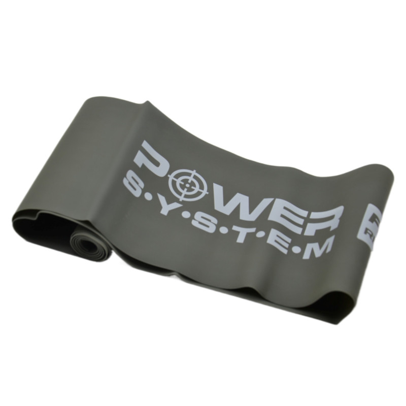 Стрічка-еспандер для спорту та реабілітації Power System PS-4123 Flat Stretch Band Level 3 Black (12-15кг.)