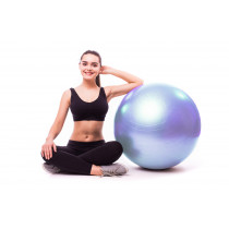 М'яч для фітнесу (фітбол) PowerPlay 4001 Ø75 cm Gymball Sky Blue + помпа М'яч для фітнесу (фітбол) PowerPlay 4001 Ø75 cm Gymball Sky Blue + помпа