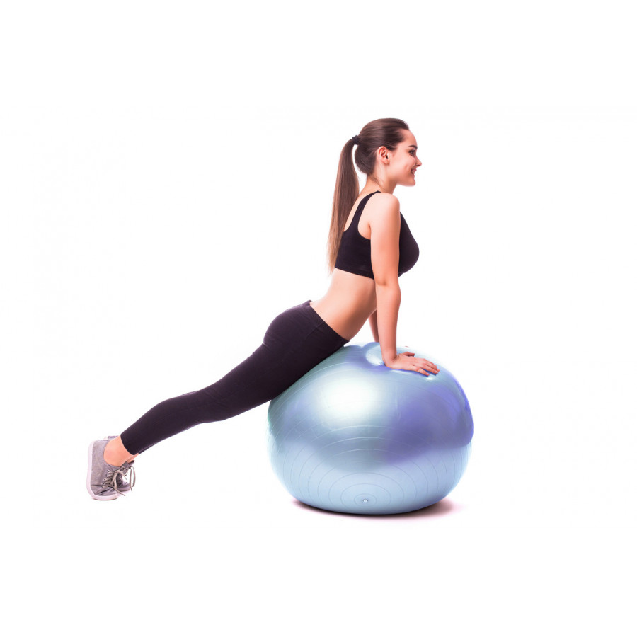 М'яч для фітнесу (фітбол) PowerPlay 4001 Ø75 cm Gymball Sky Blue + помпа