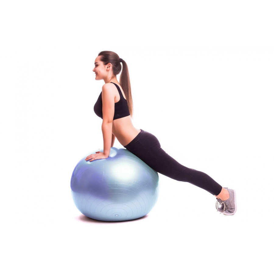 М'яч для фітнесу (фітбол) PowerPlay 4001 Ø75 cm Gymball Sky Blue + помпа