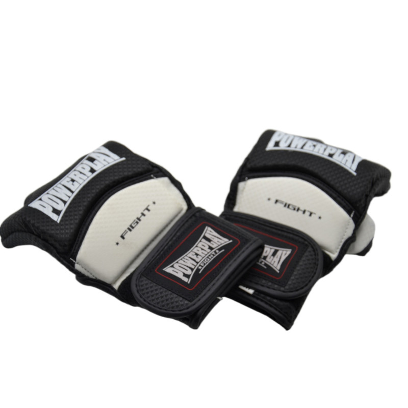 Рукавиці для MMA PowerPlay 3075 Чорні-Білі XS
